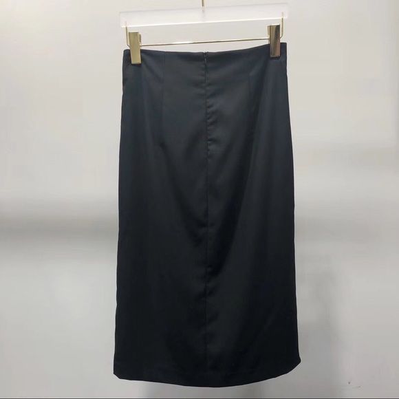 NWT OLD CELINE black wool skirt FR 38 - Picture 2 of 8